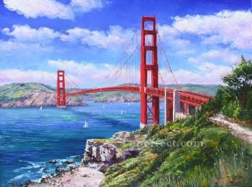街並み Painting - ゴールデン ゲート ブリッジ サンフランシスコ アメリカの都市